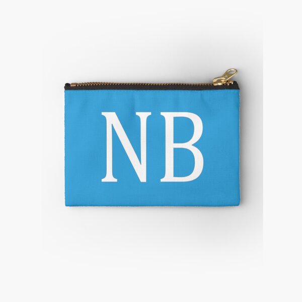 Artikelvorschau, NB-Initialen-Monogramm-elegante weiße Buchstaben entworfen und verkauft von Jeallan Designs.