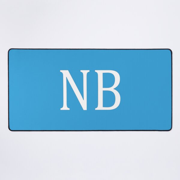 Item preview, NB Initials Monogram Elegant White Letters designed and sold by Jeallan Designs.