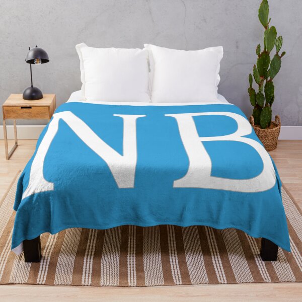 Item preview, NB Initials Monogram Elegant White Letters designed and sold by Jeallan Designs.