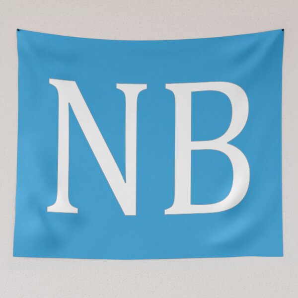 Item preview, NB Initials Monogram Elegant White Letters designed and sold by Jeallan Designs.