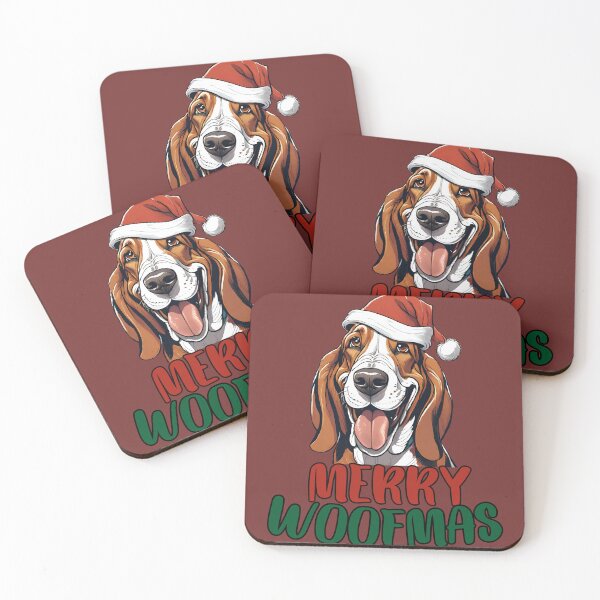 Item preview, Merry Woofmas Basset Hound Dog  designed and sold by GoodyPaws.