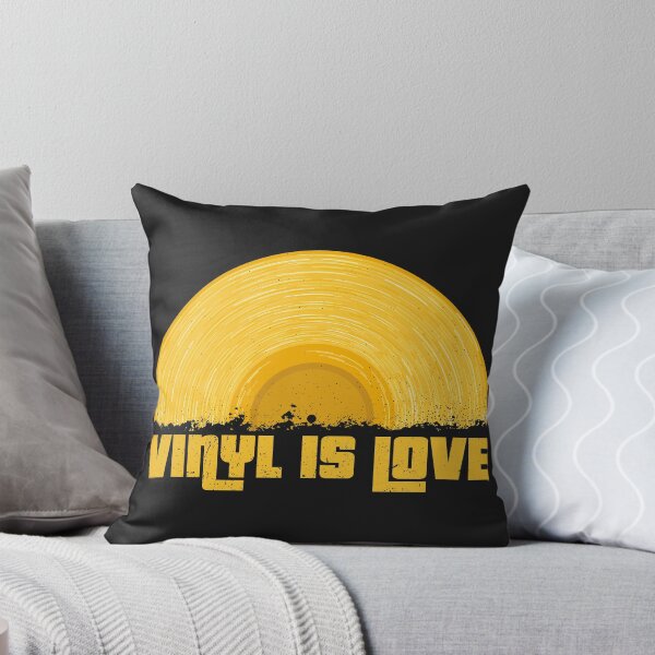 Item preview, Yellow Vinyl is love (black) designed and sold by animinimal.