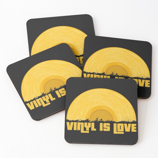 Item preview, Yellow Vinyl is love (black) designed and sold by animinimal.