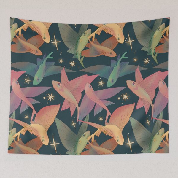 Item preview, Flying Fish Print designed and sold by MetaMetaBurrito.