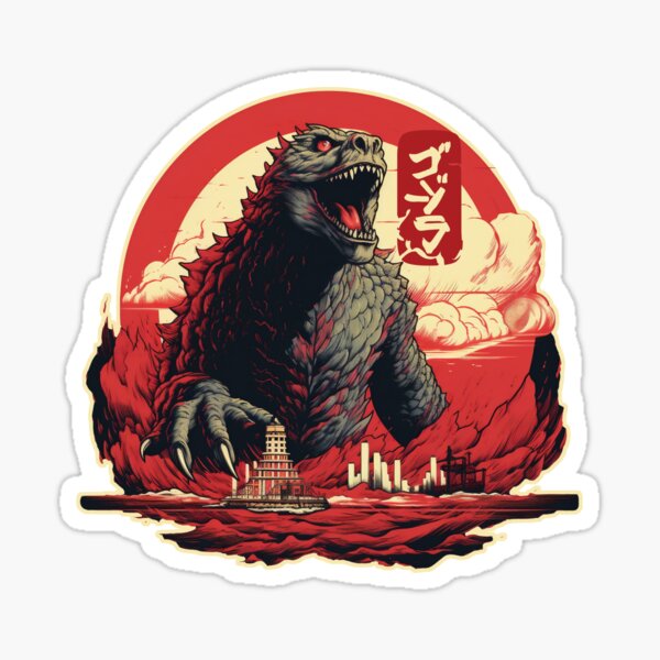 Godzilla Sticker by Affengeist