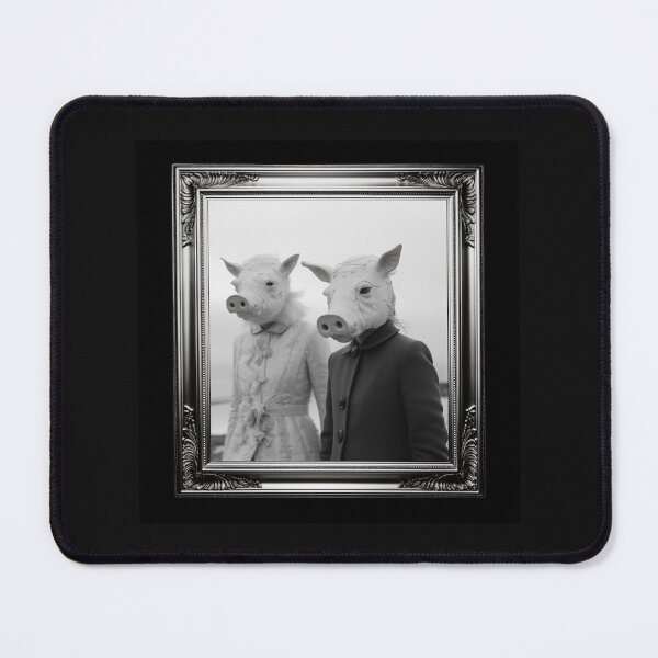 Item preview, Pigs in the old frame, vintage, creepy picture designed and sold by silent-violin.