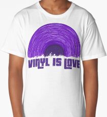 Purple Vinyl is love Long T-Shirt