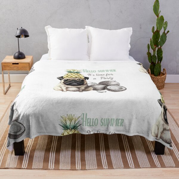 Item preview, Hello Summer. It's Time for a Pug Party designed and sold by Anastasiia Yurevych.
