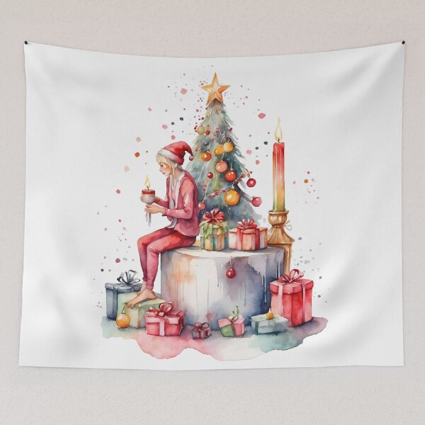 Item preview, Elf girl cartoon Christmas designed and sold by wplamkung.