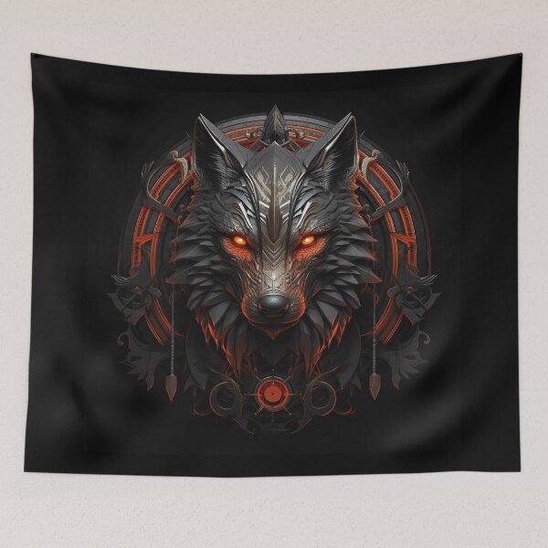 Item preview, wolf portrait  designed and sold by BloodRubyz.