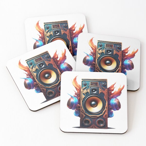 Item preview, Speakers with sound waves designed and sold by Salimgor Hangaround Music.