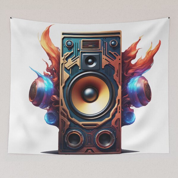 Item preview, Speakers with sound waves designed and sold by Salimgor Hangaround Music.