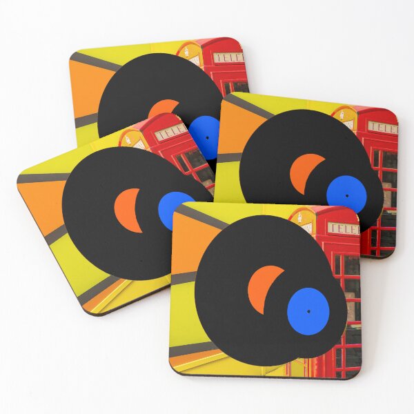 Artikelvorschau, Schallplatten liegen auf farbigem Hintergrund. entworfen und verkauft von IgorKovalenko.