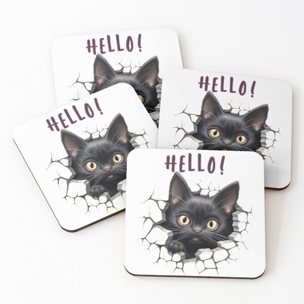 Item preview, Peekaboo Kitten Greeting designed and sold by Quirky Shirts.