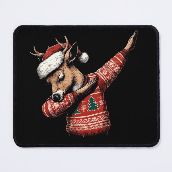 Item preview, Dabbing Reindeer with Santa Hat designed and sold by HeadTurningArt.