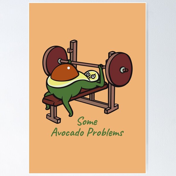 Cute Avocado Exercise Cartoon Hand Drawn Graphic by Musbila