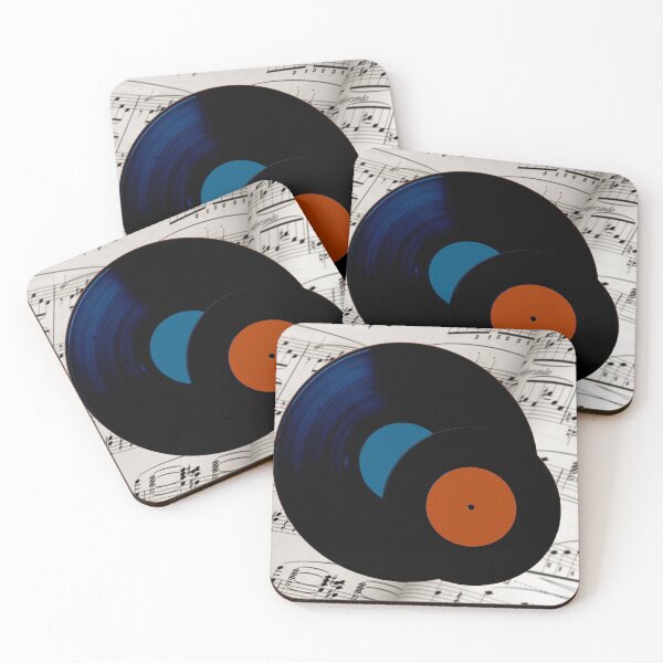 Artikelvorschau, Schallplatten liegen auf farbigem Hintergrund. entworfen und verkauft von IgorKovalenko.