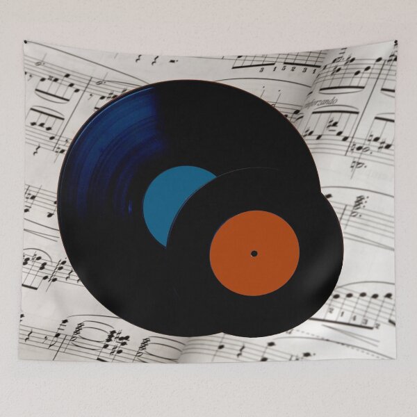 Artikelvorschau, Schallplatten liegen auf farbigem Hintergrund. entworfen und verkauft von IgorKovalenko.
