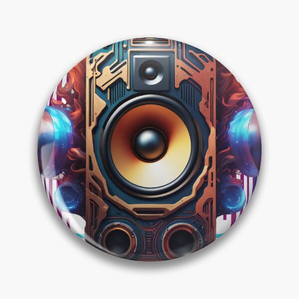 Artikelvorschau, Lautsprecher mit Schallwellen Linien Design entworfen und verkauft von Salimgor Hangaround Music.