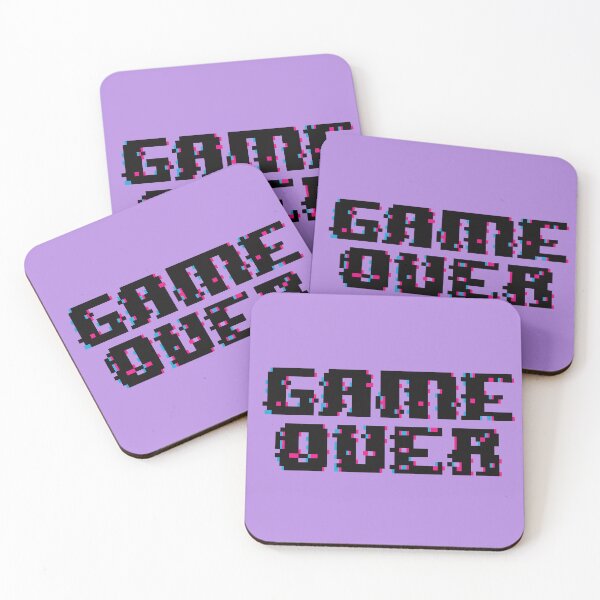 Item preview, Game over 8 bit glitch - Black version designed and sold by Iko.