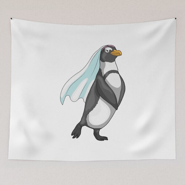 Aperçu de l'œuvre Penguin Bride Veil Wedding créée et vendue par Snabdesign84.