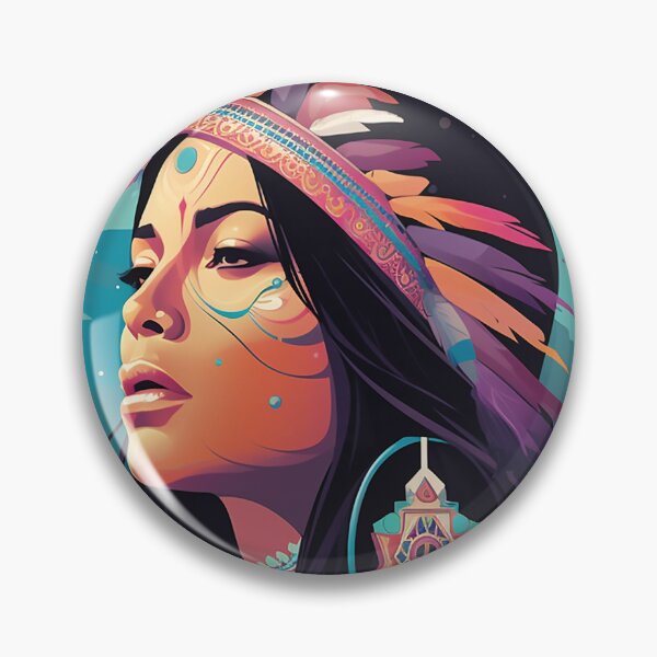 Item preview, Native American Girl | Indian Girl Natural Colors | Premium Design  designed and sold by AlNoah.