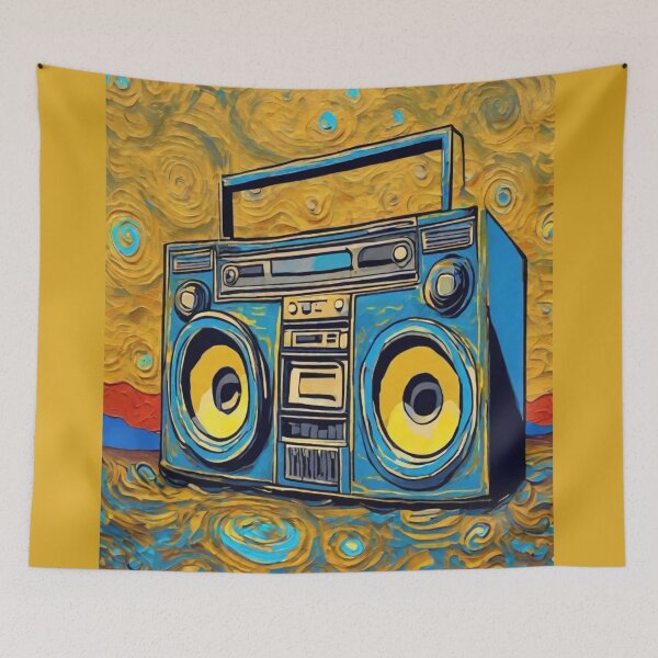 Item preview, Retro Beats: Boombox Nostalgia designed and sold by Artisticanvas.