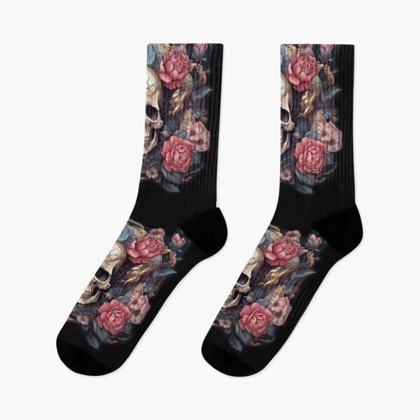 Item preview, Eternal Bloom: Gothic Skull Romance in Pastel designed and sold by DarkDesign69.