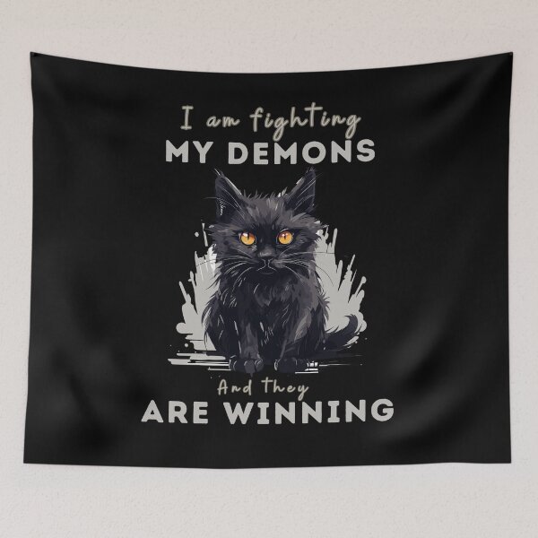 Item preview, I am fighting my demons and they are winning designed and sold by MilkyForest.