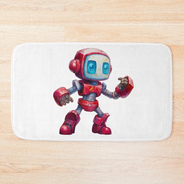 Item preview, Red Retro Robot designed and sold by ZenEvoke.