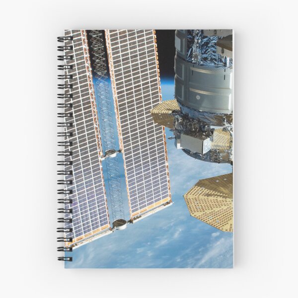Item preview, STK204998S-Cygnus cargo spacecraft and ISS solar arrays above the South Atlantic Ocean. designed and sold by StocktrekImages.