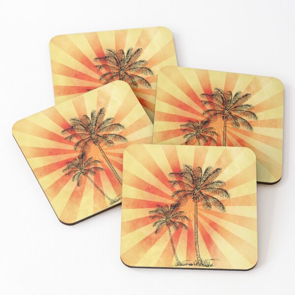 Item preview, Retro vintage coconut trees sunset designed and sold by Rbnano.