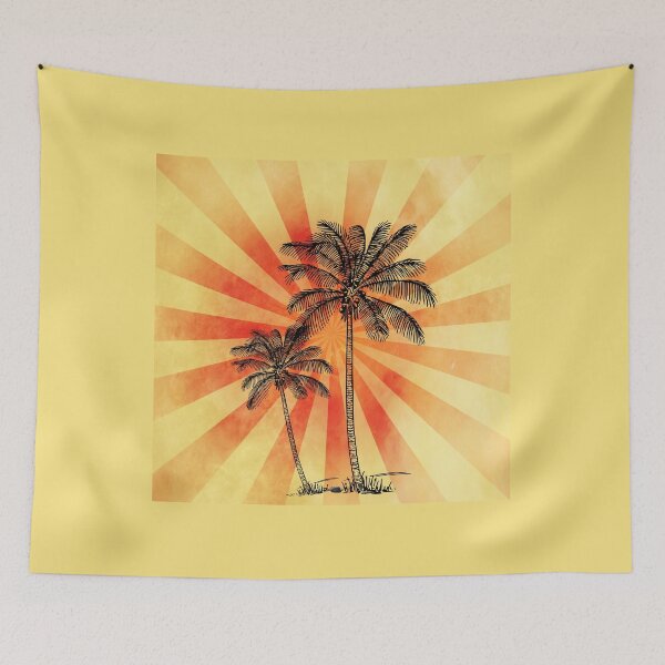 Item preview, Retro vintage coconut trees sunset designed and sold by Rbnano.