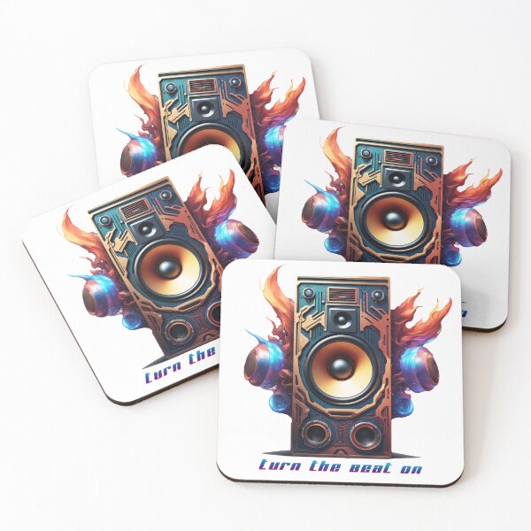Item preview, Speakers with sound waves turn the beat on designed and sold by Salimgor Hangaround Music.