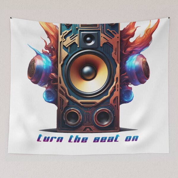 Item preview, Speakers with sound waves turn the beat on designed and sold by Salimgor Hangaround Music.