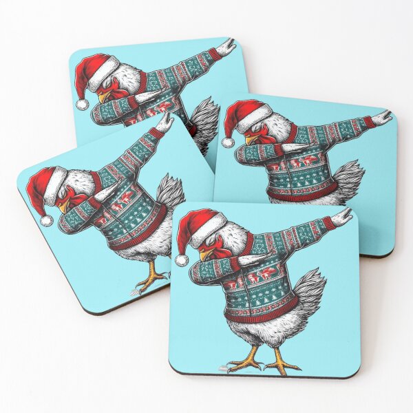 Item preview, Dabbing Chicken with Santa Hat designed and sold by HeadTurningArt.