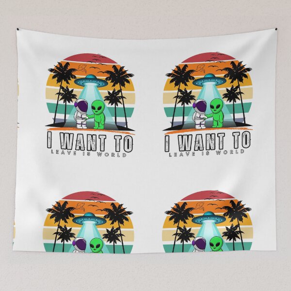 Item preview, I Want To Leave is world Alien Vintage Sunset Essential designed and sold by Suldaanstyle.