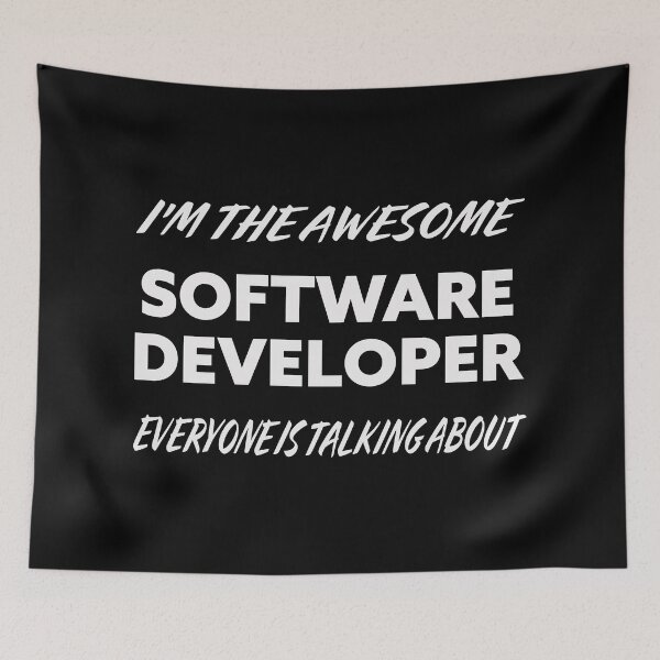 Item preview, I'm The Awesome SOFTWARE DEVELOPER Everyone Is Talking About white designed and sold by teecraftstudios.