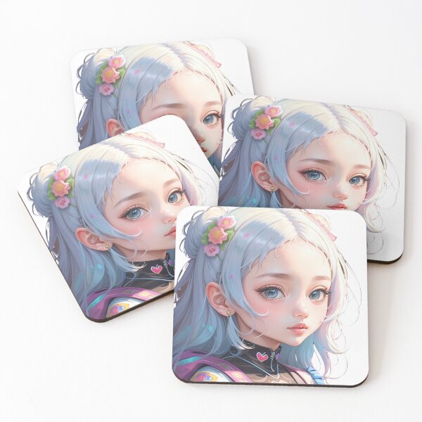 Item preview, A beautiful girl with blue hair and green eyes designed and sold by Sanan Israyilli.