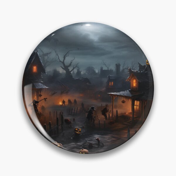 Artikelvorschau, Haunted village entworfen und verkauft von AIArtArchitect.