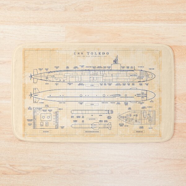 Item preview, USS Toledo (SSN-769) Submarine (Old Blue Grid) designed and sold by BGALAXY.