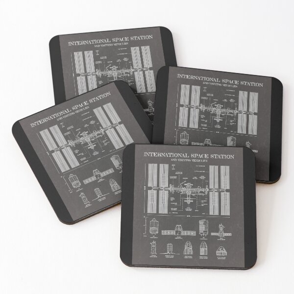 Item preview, International Space Station (ISS) and Visiting Vehicles (Blackboard) designed and sold by BGALAXY.