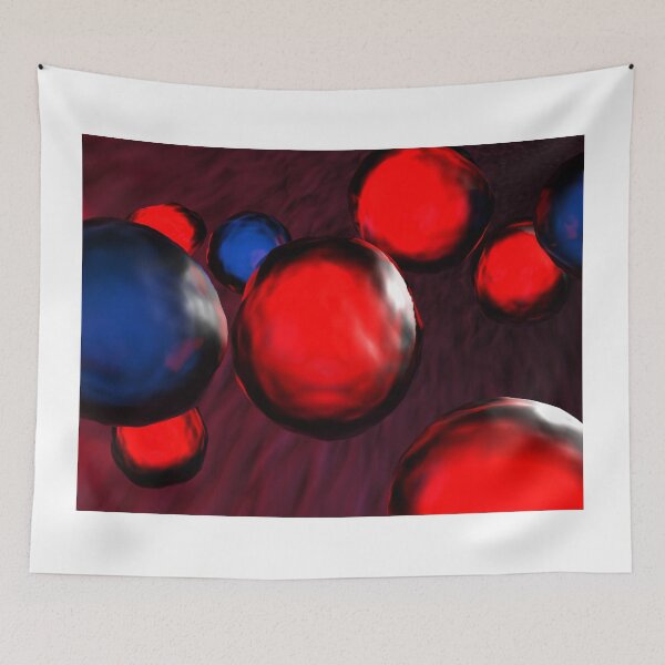 Item preview, Blue and red cells flowing in the vein designed and sold by carlotoffolo.