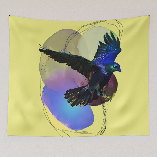 Item preview, Raven on a geometric background designed and sold by clarazen.