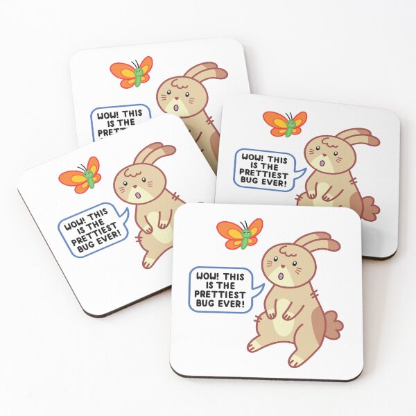 Item preview, Bunny fascinated by a butterfly designed and sold by yabaprints.