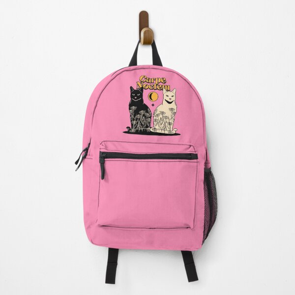 Item preview, Carpe Noctem Black Cat in pink designed and sold by charcoalcatco.