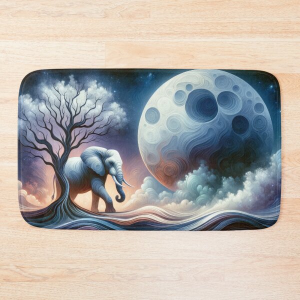 Item preview, An Elephant Under the Moon’s Spell designed and sold by GoBeyondChannel.