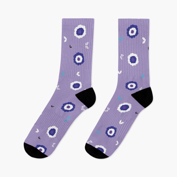 Item preview, Daisies & leaves in lilac, white and purple. designed and sold by mkakaire.