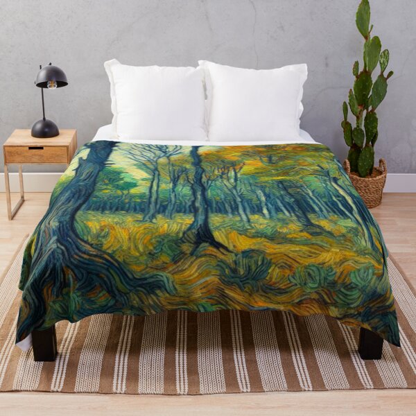 Item preview, Woodland View - Oil Painting Digital Art - Van Gogh Style designed and sold by Star-Fragment.