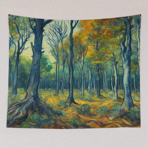 Item preview, Woodland View - Oil Painting Digital Art - Van Gogh Style designed and sold by Star-Fragment.